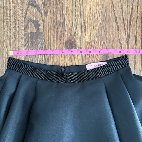 Tarik Ediz Women's Black Tie in Front Top Long Sleeve Shirt/Skirt Bundle Size 6 - Picture 11 of 15